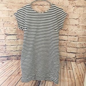 Madewell Zipline Pencil Pocket Striped Tunic Dress
